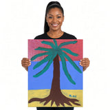Palm Tree — unique person holding canvas