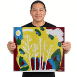 White Trees in Summer — unique person holding canvas