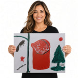 Jar, Star and Pine — unique person holding canvas