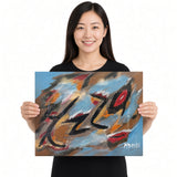 Lightning Script — unique person holding canvas