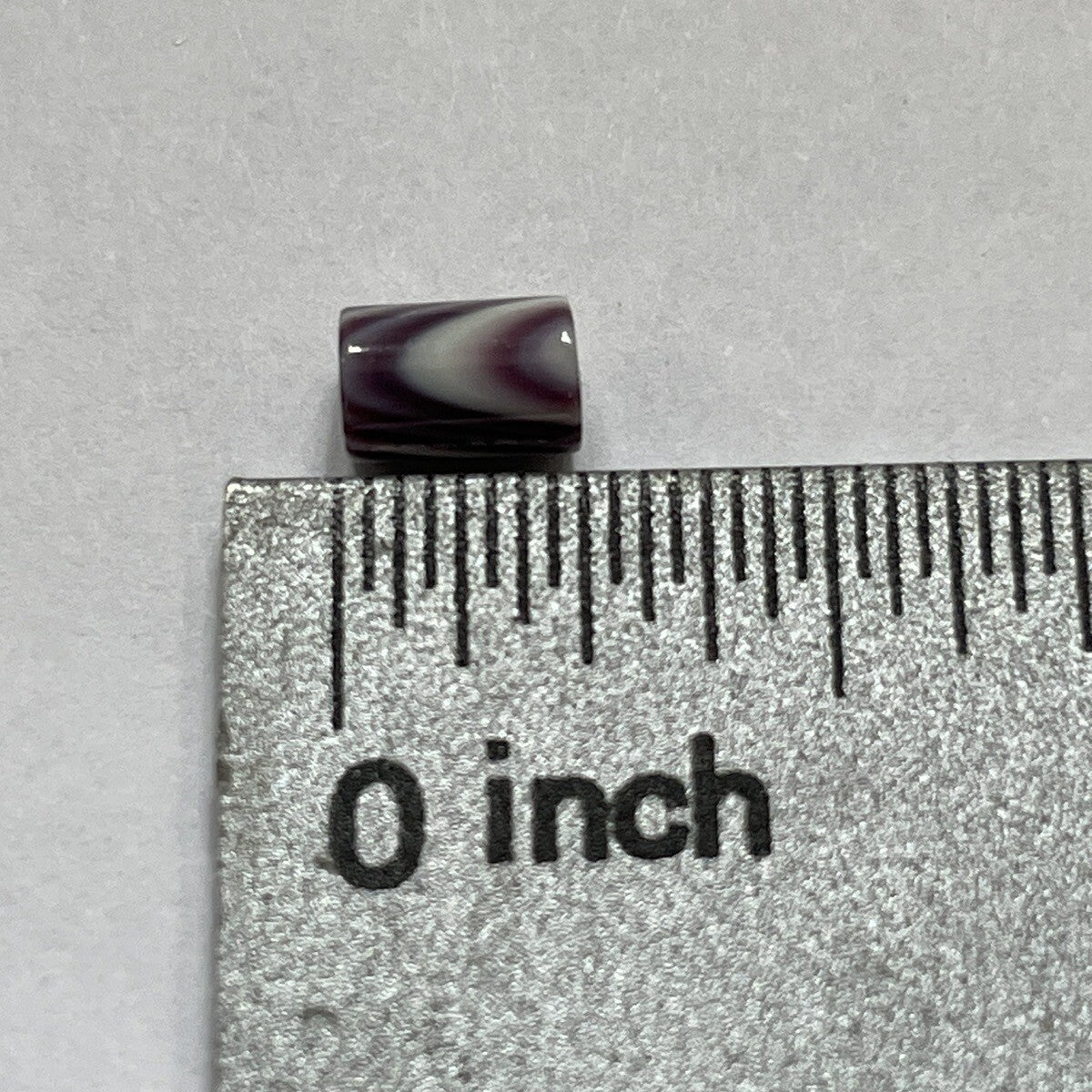 5003 6x4mm purple tube wampum