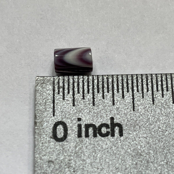 5003 6x4mm purple tube wampum