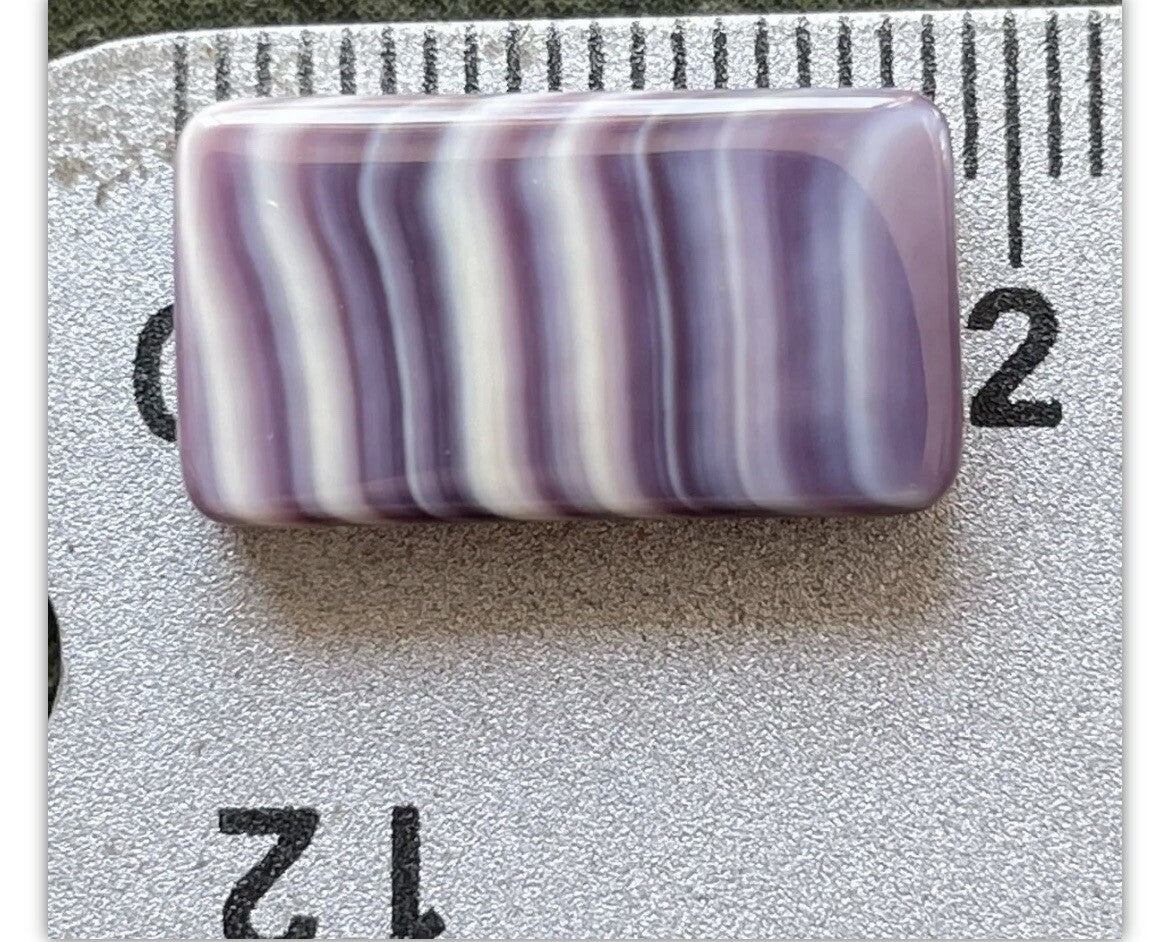 5103 Rect/2 hole 18x10mm purple wampum