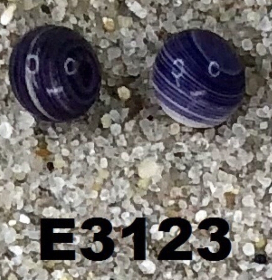 E3123 Wampum Natural Earrings Sterling Silver