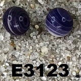 E3123 Wampum Natural Earrings Sterling Silver