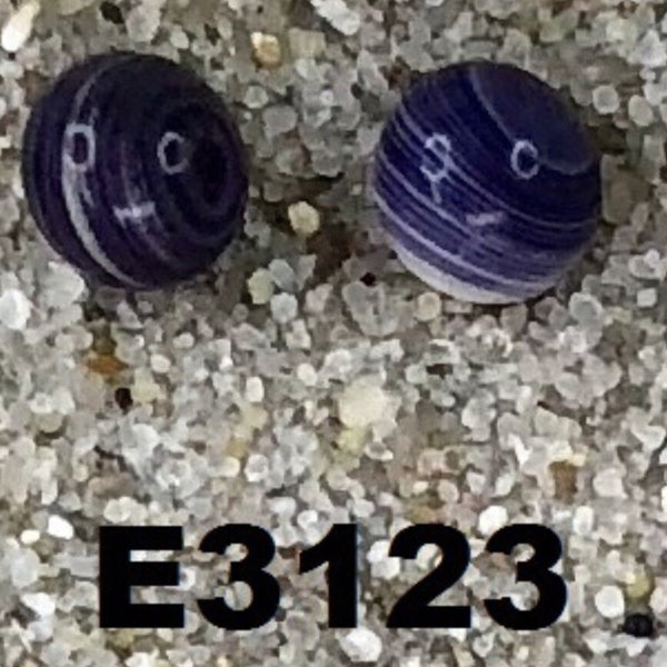 E3123 Wampum Natural Earrings Sterling Silver