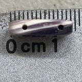 5100 Rect/2 hole 14x8mm purple wampum