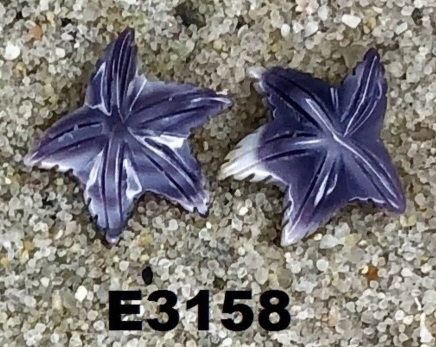 E3158 Wampum Natural Earrings Sterling Silver