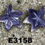 E3158 Wampum Natural Earrings Sterling Silver