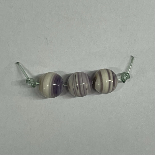 5063 Round 6mm purple wampum