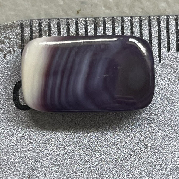 5100 Rect/2 hole 14x8mm purple wampum