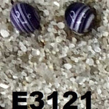 E3121 Wampum Natural Earrings Sterling Silver