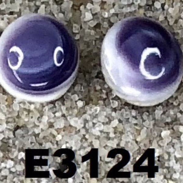 E3124 Round Small Stud Wampum Natural Earrings Sterling Silver