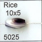 5026 Rice 10x5 mm purple wampum