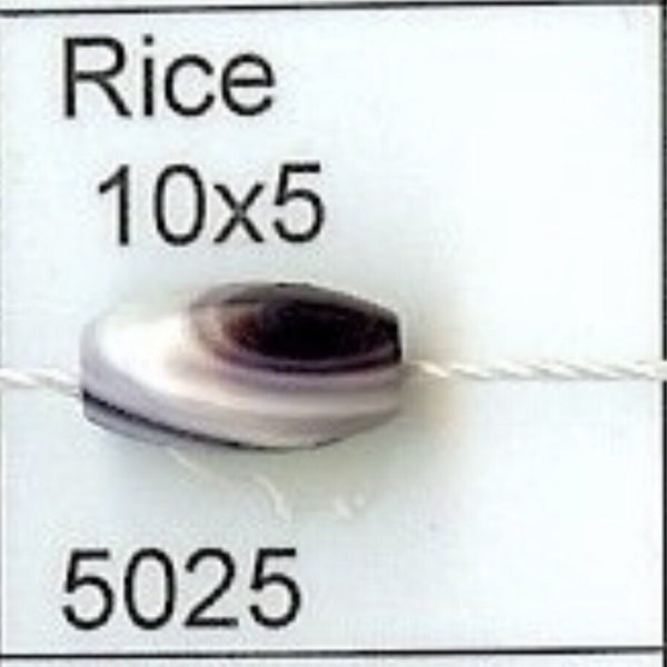 5026 Rice 10x5 mm purple wampum