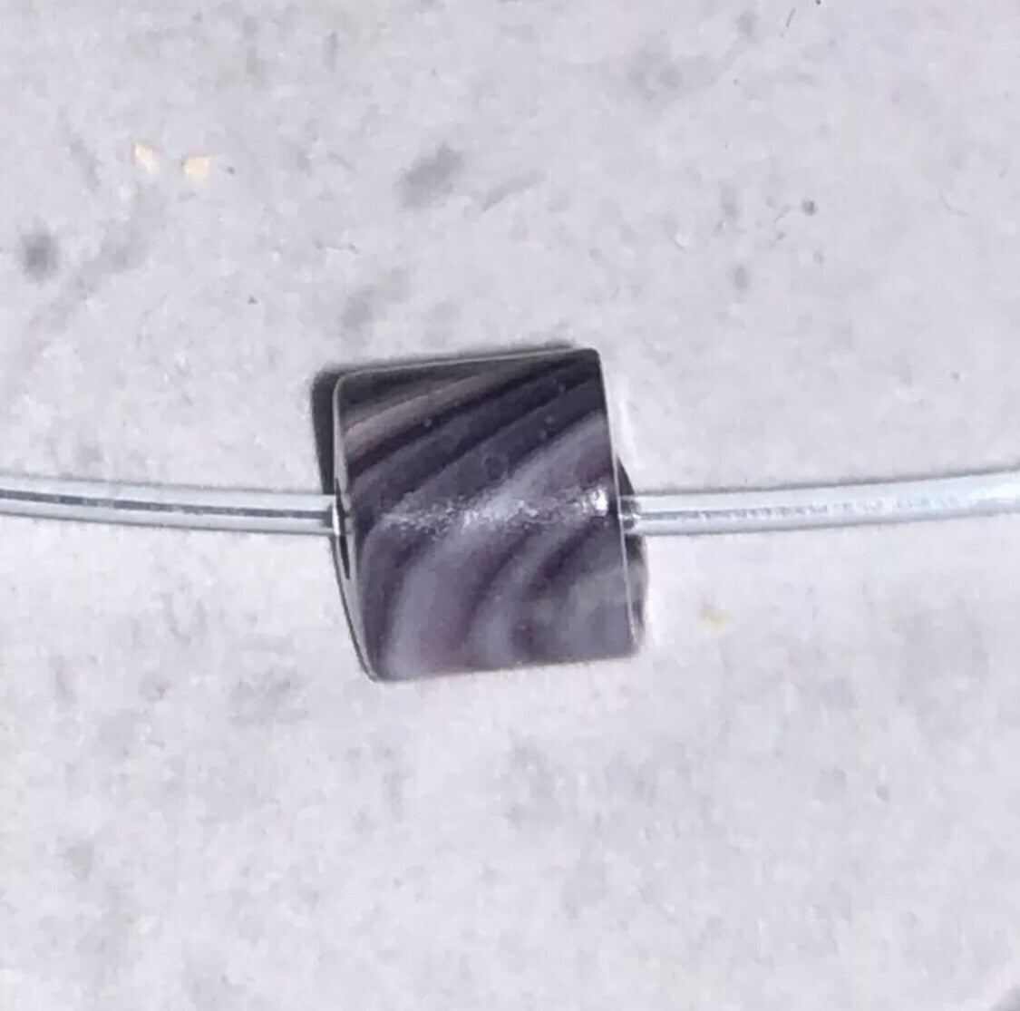 5001a 3x3mm purple tube wampum