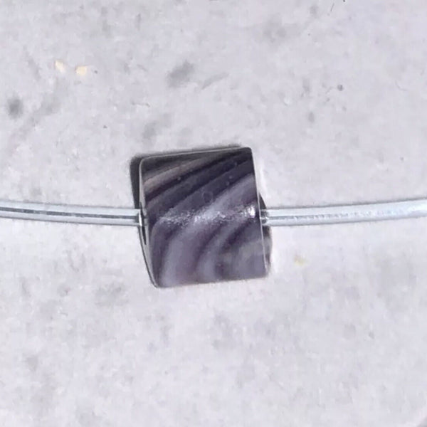 5001a 3x3mm purple tube wampum