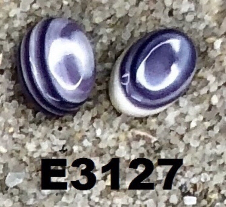 E3127 Wampum Natural Earrings Sterling Silver