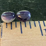 E3149 Heart Small Studs Wampum Natural Earrings Sterling Silver