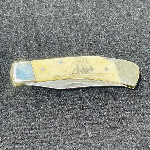 LB5 Ship scrimshaw pocket knife – Tide Mark